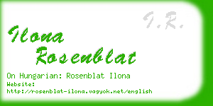 ilona rosenblat business card